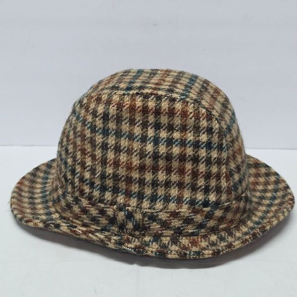 Vintage 50s L.L. Bean Freeport ME Wool Plaid Fedora Hat LL Bean Unisex Sz 7 1/8 main image 7